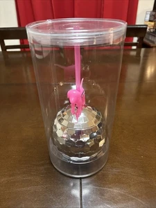 Victoria's Secret PINK Dog Limited Edition 2017 Disco Ball Cup w/Straw 20oz - Picture 1 of 4