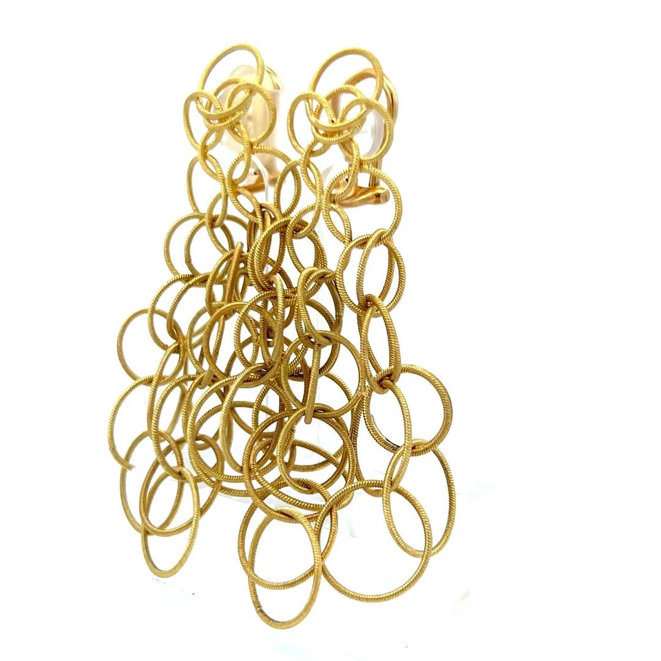 Buccellati Vintage 20.70 Grams 2 Inches 18 Karat Yellow Gold Dangling Earrings - Image 1 of 1