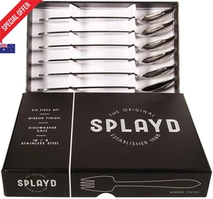 Black Label Set of 6 18/8 Stainless Steel Mirror Finish Cutlery 178mm Giftboxed - Picture 1 of 12
