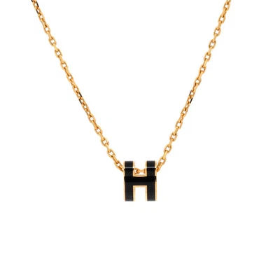 Hermes Pop H Pendant Chain Necklace Metal and Enamel Mini - Image 1 of 3