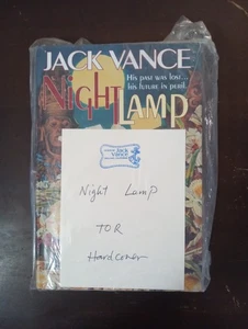 Jack Vance with estate stamp on card Night lamp hb/dj Tor 1st 96 - Picture 1 of 1