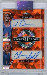 Joe Dumars Chauncey Billups - 2025 Leaf Orange Cracked Ice Dual Auto 6/6 Kolben - Bild 1 von 2