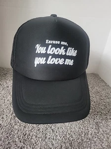 NWOT You Look Like Love Me Mesh Trucker Hat Adjust Snapback Cap Country Black - Picture 1 of 5