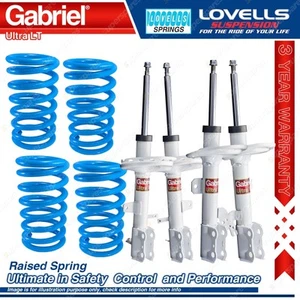 Front Rear Raised Gabriel Ultra Shocks Lovells Springs for Toyota Kluger GSU45R - Picture 1 of 2