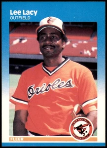Lee Lacy Baltimore Orioles 1987 Fleer #473 MLB Baseball Card - Picture 1 of 2