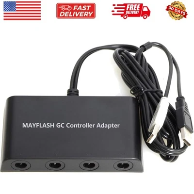 Adaptador Controlador Gamecube para Wii U, PC Windows y Switch/Switch 2, 4 Puertos Foto 1 de 4