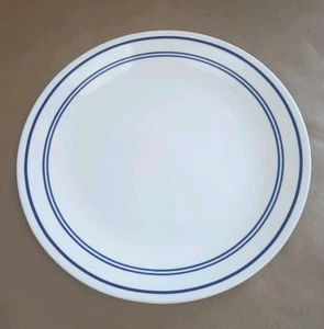 Corelle CLASSIC CAFE BLUE - White BLUE Stripes 10.25" Dinner Plates Replacement - Picture 1 of 14