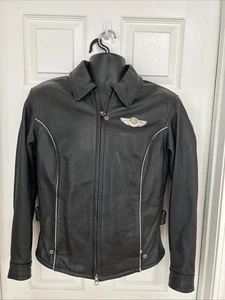 Harley Davidson 100th anniversary Leather Jacket Size SW Small Wide - Picture 1 of 11