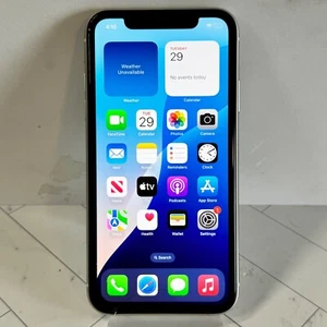 Apple iPhone 11 64GB White A2111 Unlocked Cracked Screen #H37 - Afbeelding 1 van 13