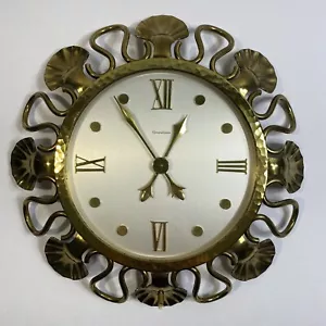Orologio da parete ricordo vintage modello svizzero 73-497 ottone metà secolo moderno - Foto 1 di 9