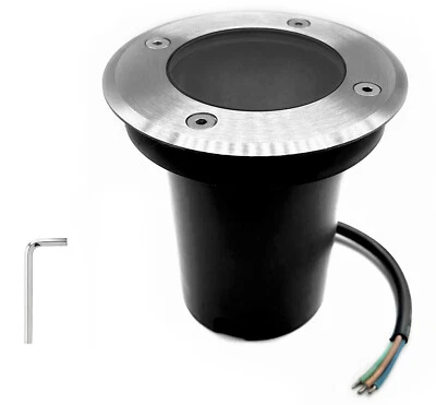 Bodeneinbauleuchte Bodeneinbaustrahler IP65 EDELSTAHL GU10 LED 230V Rund - Bild 1 von 4