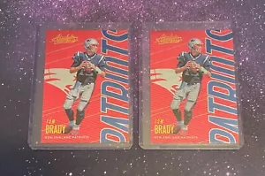 2018 Panini Absolute Tom Brady #64 2 Card Lot - Picture 1 of 2
