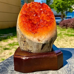 Racimo de cristal de citrino natural 4,03 lb - un regalo de cristal único para decoración - Imagen 1 de 13