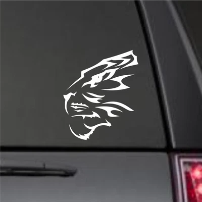 Calcomanía de vinilo tatuaje tribal TIGER FACE calcomanía auto Macbook computadora portátil motocicleta calcomanía Foto 1 de 4