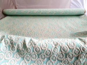 Vintage Stoff 60er Jahre zart blau-silber für Kostüm Hochzeit Jäckchen 90 x 3m - Bild 1 von 9