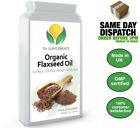 Organic Flaxseed Oil 1000mg 90 Capsules High Omega food supplement