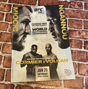 UFC 220 PROGRAM | Stipe Miocic, Francis Ngannou, Daniel Cormier | 2018, BOSTON - Picture 1 of 7