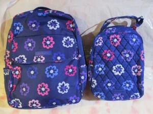Vera Bradley Lighten Up kleiner Rucksack Mittagessen Box Set ELLIE FLOWERS Schule - Bild 1 von 8