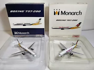 Phoenix 1:400 Combo | Monarch HED KANDI B757-200 G-MOND / G–MONJ Die-cast MINT - Foto 1 di 24