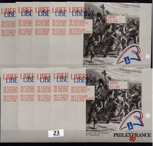 / 10X LIBERIA - MNH - ART - CULTURE - PARIS - 1989 - Imagen 1 de 1
