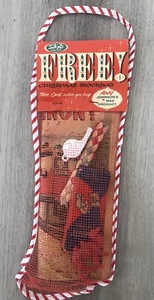 Medias de Navidad de malla de regalo gratis producto de cera Johnson/s de 1950 raro con juguetes - Imagen 1 de 9