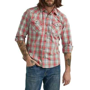 Wrangler Men’s Slim Fit Long Sleeve Woven Shirt Aura sz xl new stripe plaid - Picture 1 of 1