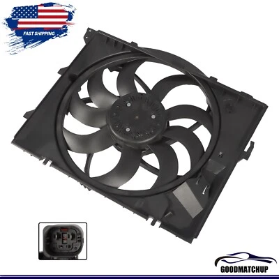 Radiator Cooling Fan Assembly 600W For BMW E90 128i 323i 325i 328i 17427522055 - Image 1 of 4