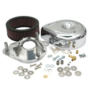 Limpiador de aire cromado S&S Teardrop Super E G Carb Harley 84-92 Big Twin Sportster - Imagen 1 de 1