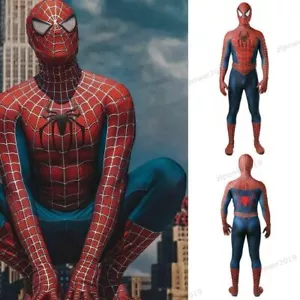 Costume cosplay Spiderman adulto Tobey Maguire tuta bambini vestito fantasia - Foto 1 di 12