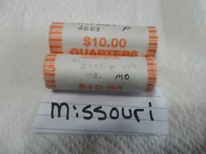 2003 Missouri P & D State quarter rolls mint rolls FREE SHIP! - Picture 1 of 3