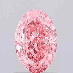 FANCY INTENSE PINK 1Ct OVAL Cut Loose CVD Lab Grown Diamond IGI Certified VS2 D - Picture 1 of 5