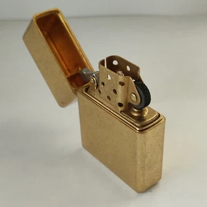 Zorro 912 Tumbled Brass Lighter - 150g Case & Heavy Duty Hinge - Picture 1 of 8