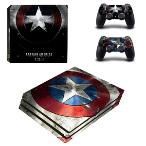 Captain America Vinyl Decal Skin Sticker for Sony PS4 Pro Console & Controllers - Picture 1 of 1