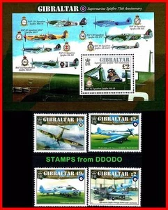 Gibraltar 2011 SPITFIRE AIRPLANES IN WWII + S/S MNH military aviation - Picture 1 of 1