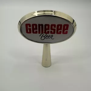 Genesee Beer White Plastic 4" Two Sided Tap Handle Man Cave - Picture 1 of 5