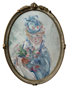 Constantin TERECHKOVITCH Listed Russian Impressionist Oil 1950's Women Flowers - Picture 1 of 20