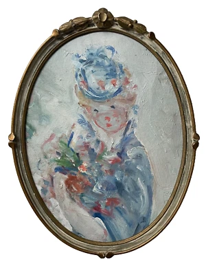 Constantin Terechkovitch Listado Aceite Impresionista Ruso Años 50 Mujeres Flores Foto 1 de 4