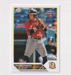 (8) Cesar Prieto 2023 TOPPS PRO DEBUT ROOKIE LOT #PD-16 BOWIE BAYSOX RC - Picture 1 of 1