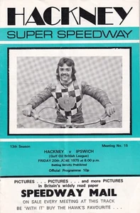 Vintage Speedway Programmes - Hackney vs Ipswich June 1975 - Picture 1 of 1