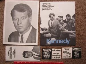 VINTAGE RFK political brochure and photo 8x10 1960's Robert F. Kennedy - Picture 1 of 2