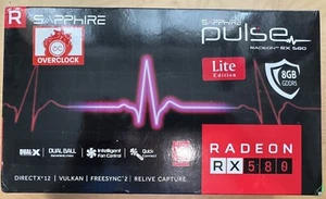 SAPPHIRE Pulse Radeon RX 580 8GB GDDR5 Graphics Video Card - Afbeelding 1 van 3