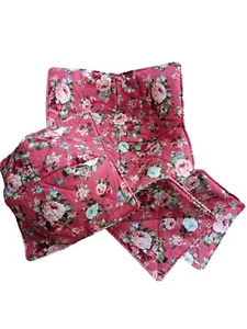 Rosa Rose Blumen Mikrowellengeeignet Soul Schüssel Gemütlich Topflappen Set & 2 Glas Greifer - Bild 1 von 6