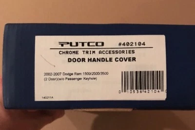 Putco 402104 Chrome Door Handle Covers 2002-2007 Dodge RAM 1500/2500/3500 2 Dr Foto 1 de 4