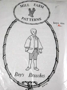 Boy's Breeches size Large Mill Farm Sewing Pattern F1 - Picture 1 of 2