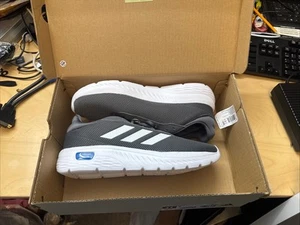 adidas “Cloudfoam Comfy” Men’s (Grey Five/White/Bright Royal) NEW Sz 10.5 - Picture 1 of 5