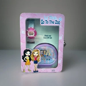 Lil Bratz Go To The Zoo Wecker Uhr werkseitig versiegelt Metall verpackt Geschenkset - Bild 1 von 8