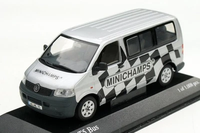 VW T5 Bus Bj. 2003-2009, Metallo Argentato, Minichamps-Sondermodell Im M.1:43 , - Immagine 1 di 4