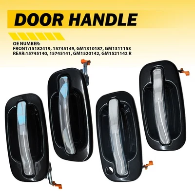 For 2000-06 GMC Yukon Yukon XL 1500 XL 2500 Front & Rear Exterior Door Handle X4 Foto 1 de 4