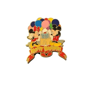 Prendedor comercial Feliz cumpleaños Disney Mickey Minnie Mouse - Imagen 1 de 2