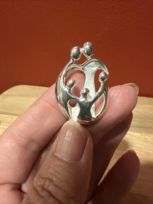 Colgante familiar de plata de ley 925 Foto 1 de 4